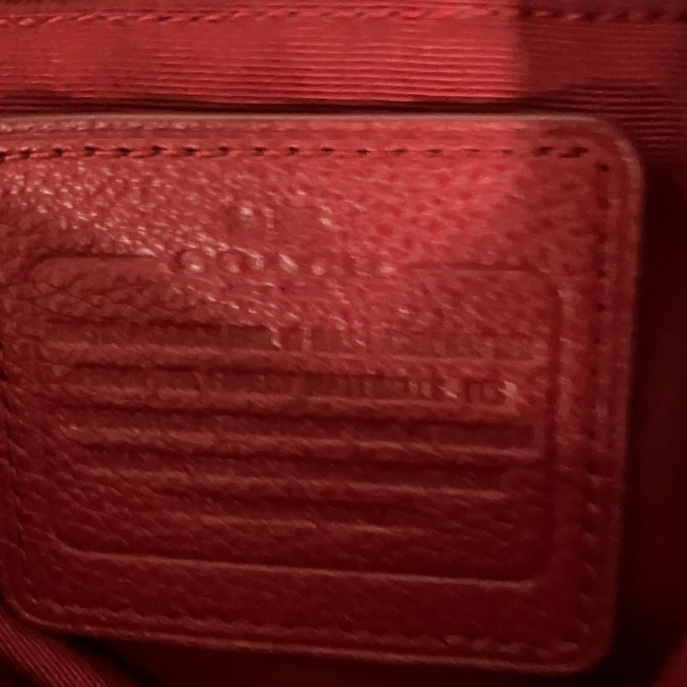 COACH Rich Red Tumbled Leather Three Compartment Vintage‎ Hobo Shoulder Bag - Picture 6 of 11